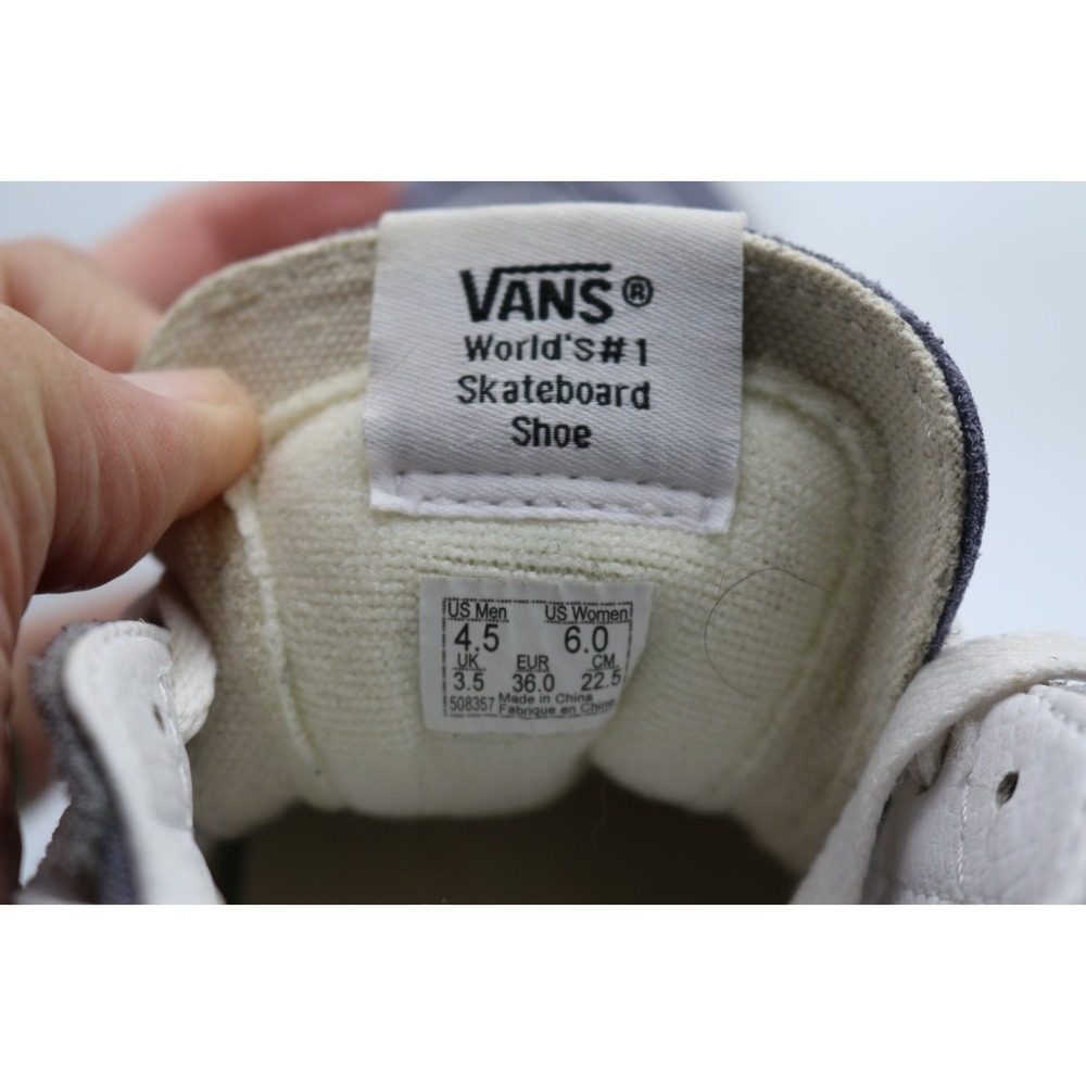 Vans Sk8-Hi Shoes Mens Sz 4.5 Women Sz 6 Gray White Suede Canvas High Top Skate - Picture 7 of 7
